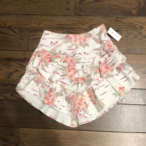 NWT Mother Denim The Ruffle Mini Skirt Aloha Floral